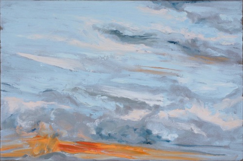 Red Rain Clouds at Sunrise, 12" x 18", oil on linen, 2006, private collection. Red Rain Clouds at Sunrise, 12" x 18", oil on linen, 2006, private collection.